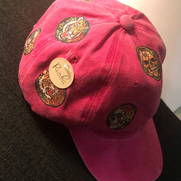 Pink Hardy SnapBack patch baseball cap hat adjustable belts bleached beanie hat - Picture 7 of 8